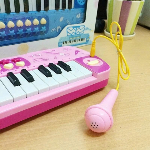 Đàn Organ Cho Bé 32 Phím Kèm Mic 3206 Màu Xanh - Đồ Chơi XKIDS