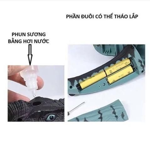 Khủng Long Phun Lửa Chiếu Đèn, Đẻ Trứng 333-56 Cho Bé