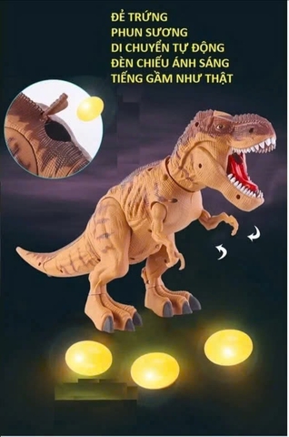 Khủng Long Phun Lửa Chiếu Đèn, Đẻ Trứng 333-56 Cho Bé