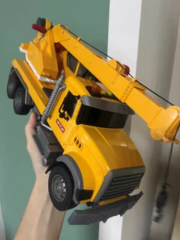 Đồ chơi mô hình xe ô tô cần cẩu móc cỡ lớn chạy đà cao cấp có đèn nhạc hoạt động như thật cho bé