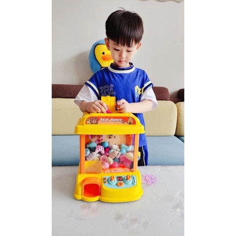 Máy gắp thú bông kích thước lớn bản 2 cần kèm xu đếm thời gian, có nhạc có đèn trẻ em