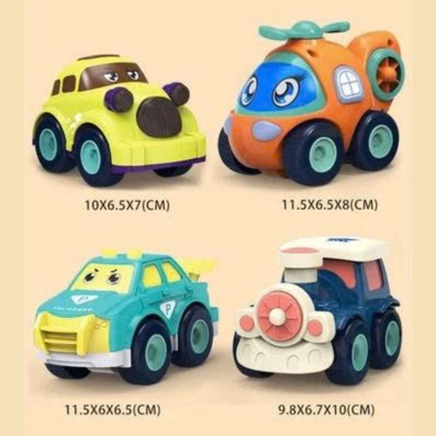 Bộ 8 Xe Đồ Chơi Poli Quán Tính Nhiều Mẫu Cho Bé 3 Tuổi+