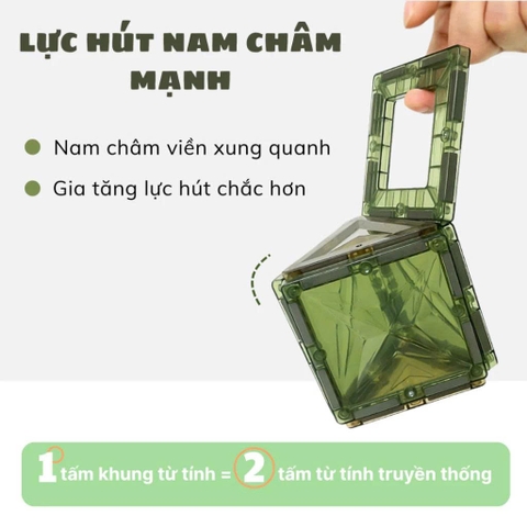 Bộ Lắp Ghép Nam Châm Thiên Nhiên 100 Chi Tiết