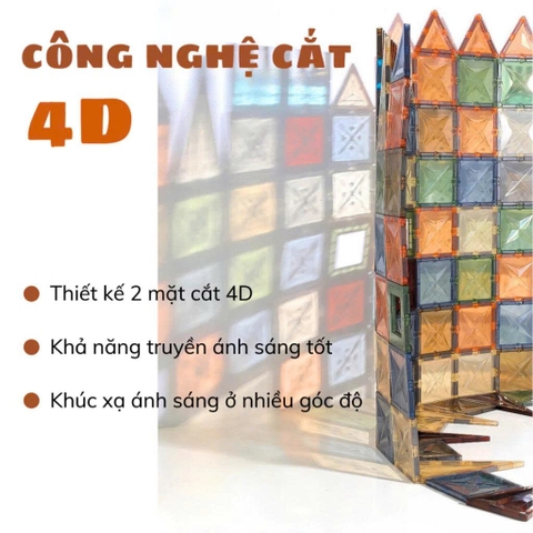 Bộ Lắp Ghép Nam Châm Thiên Nhiên 100 Chi Tiết