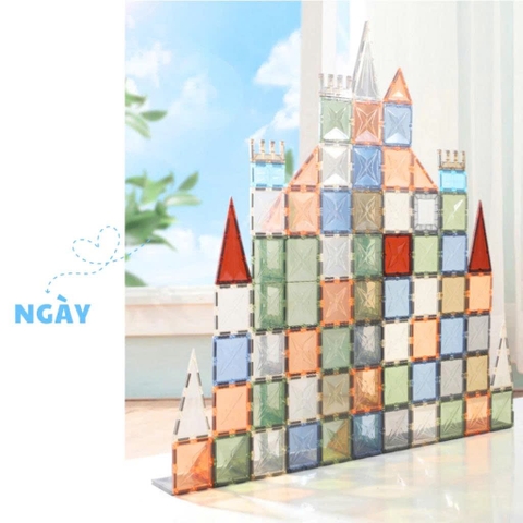 Bộ Lắp Ghép Nam Châm Thiên Nhiên 100 Chi Tiết