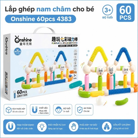 Lắp Ghép Nam Châm Cho Bé - Onshine 4383 - Bảng Chữ Cái Nam Châm