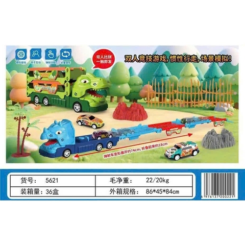 Bộ Xe Đường Đua Khủng Long Phóng Ô Tô – 5621