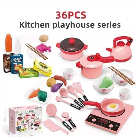 Nấu Ăn 36pcs 5752 (2 Màu) Cho Bé - Đồ Chơi XKIDS