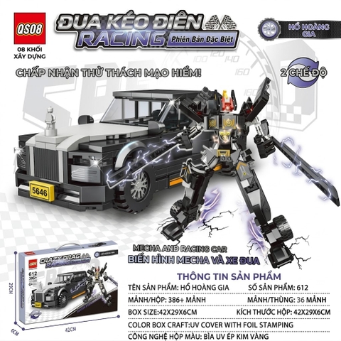 Bộ Lắp Ghép Ô Tô Biến Hình Robot 2in1 386 Chi Tiết – Mã 612