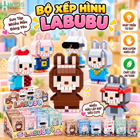 Bộ Xếp Hình Nhân Vật LABUBU Nhiều Mẫu Cho Bé