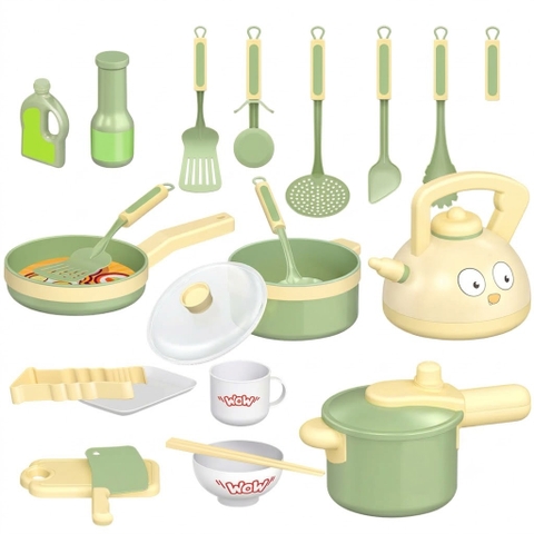 Bộ Đồ Chơi Nấu Ăn Nhà Bếp Khủng Long 20 Chi Tiết