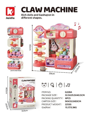 Máy Gắp Gấu 2in1 Kèm Đường Ray Bóng Lăn Cỡ Lớn