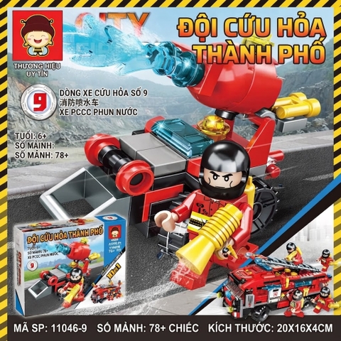 Bộ Lắp Ghép Đội Cứu Hỏa Thành Phố 11 Mẫu