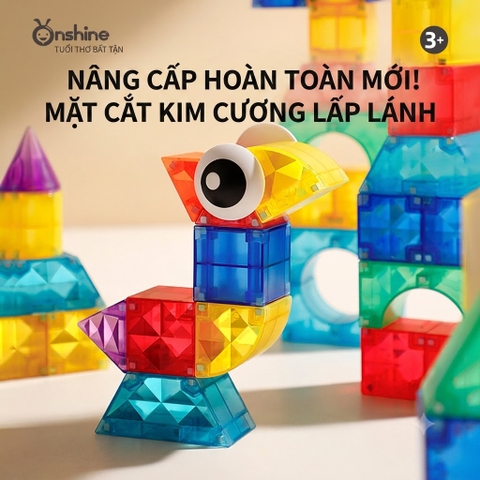 Bộ Nam Châm Kim Cương 4D Starburst Onshine 100 Chi Tiết Cho Bé