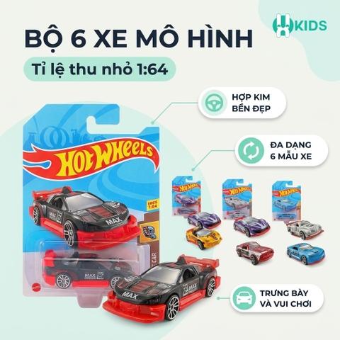 Xe Ô Tô Mô Hình Mini Hợp Kim 1:64 – 6 Mẫu Xe Đua Thể Thao