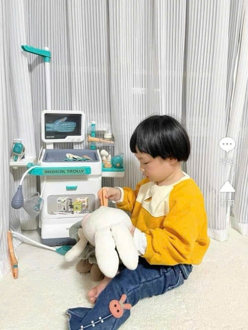 Xe Đẩy Bác Sĩ Đồ Chơi 26 Chi Tiết Size Đại Có Máy Đo Huyết Áp Cho Bé
