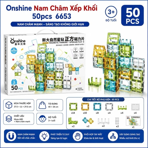 Onshine Nam Châm Xếp Khối 6653 - Xếp Hình Nam Châm Cho Bé