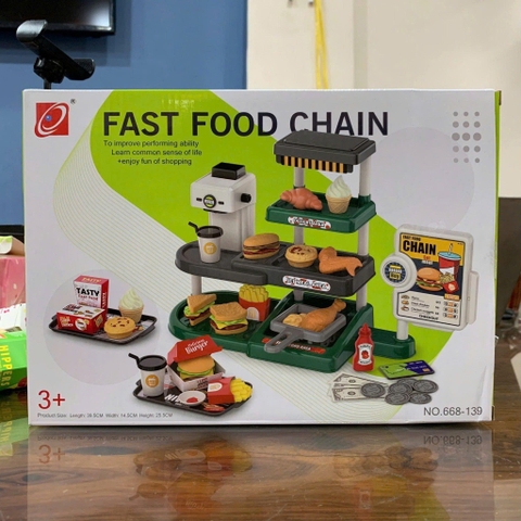 Quầy Đồ Chơi Cửa Hàng Thức Ăn Nhanh 71 Chi Tiết Cho Bé – Mã 668-139