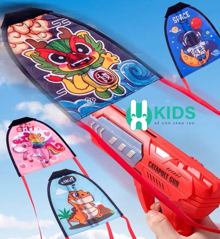 Đồ chơi máy thả diều, súng bắn diều cho bé trai bé gái