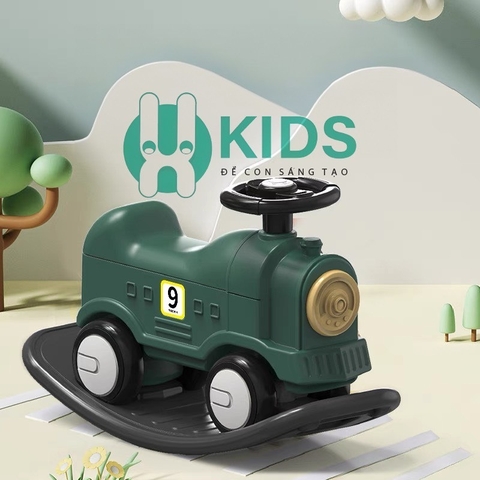 Xe chòi chân bập bênh 2 in 1 kiểu dáng mới, thiết kế hiện đại cho bé từ 12 tháng