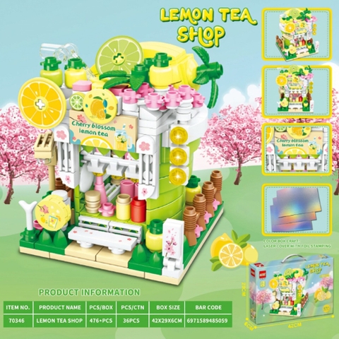 Bộ xếp hình cửa hàng trà chanh – Mô hình quán nước ép trái cây