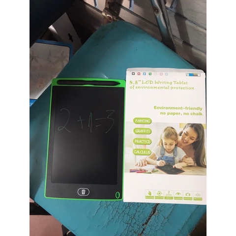 Đồ chơi bảng vẽ viết thông minh LCD tự xóa cỡ lớn cho bé học tập, vui chơi tự vẽ, viết kèm bút và sẵn pin