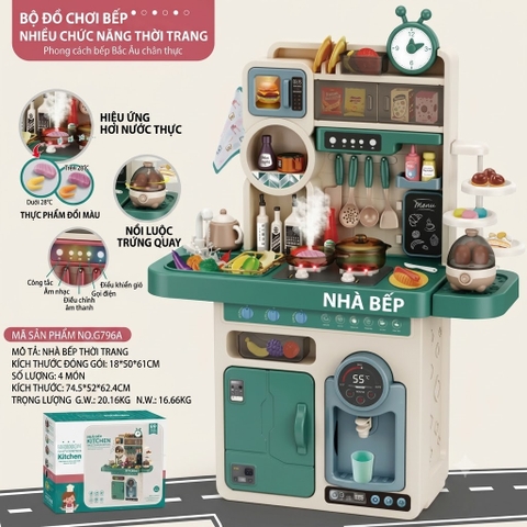 Bộ Đồ Chơi Nhà Bếp Cỡ Lớn Cho Bé – Bộ Bếp Nấu Ăn Nhiều Phụ Kiện