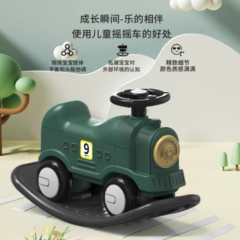 Xe chòi chân bập bênh 2 in 1 kiểu dáng mới, thiết kế hiện đại cho bé từ 12 tháng