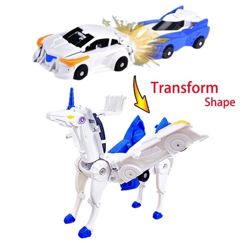 Đồ chơi xe ô tô va chạm biến hình robot ngựa kì lân unicorn siêu độc đáo cho bé