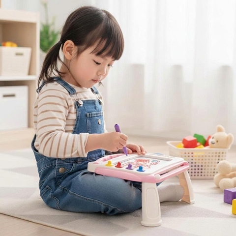 Bảng Vẽ Tự Xóa Có Chân Đứng Cho Bé – Bảng Vẽ Từ Tính Kèm Bút Và Con Dấu XKIDS
