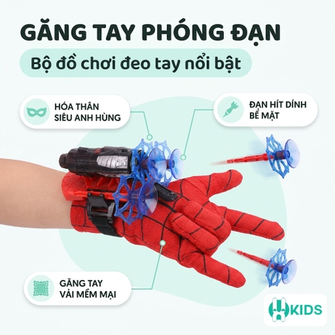 Găng Tay Phóng Đạn Hút XKIDS – Bộ Phóng Đạn Đeo Tay Cho Bé Chơi Nhập Vai Siêu Anh Hùng