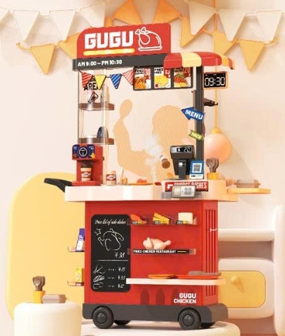 Xe Bán Đồ Ăn Nhanh Cỡ Lớn 102cm 77 Chi Tiết 889-290 Cho Bé