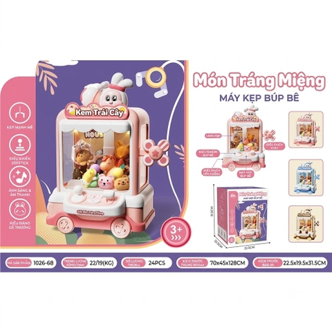 Đồ Chơi Máy Gắp Thú Có Bánh Xe Cho Bé