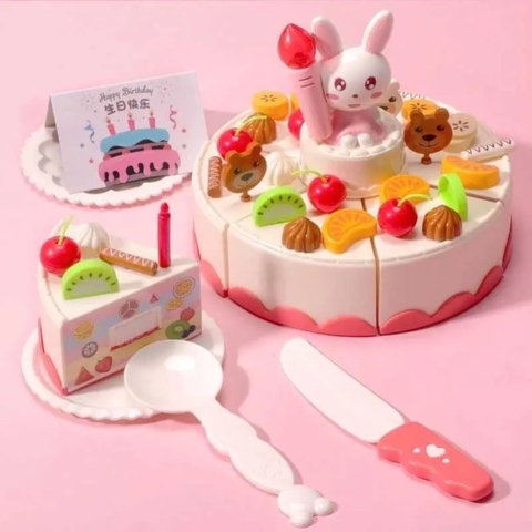 Bộ Đồ Chơi Cắt Bánh Sinh Nhật 85 Chi Tiết Có Đèn Nhạc Cho Bé