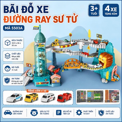 Bộ đồ chơi bãi đỗ xe đường ray cho bé – Nhiều mẫu hấp dẫn