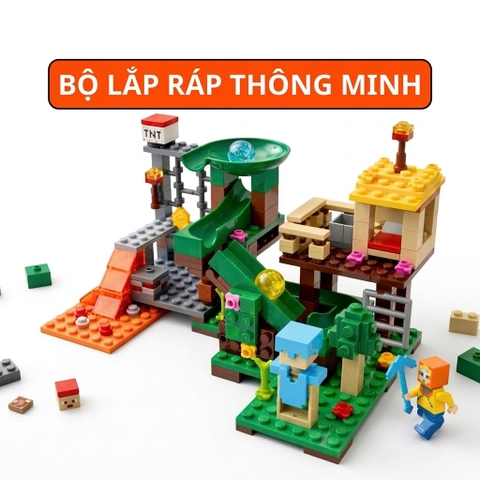 Bộ Lắp Ghép Thế Giới Khối Vuông 410 Chi Tiết