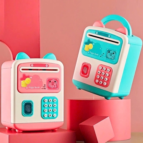 Két Sắt Đồ Chơi Tai Thỏ 2 Màu Xanh Hồng 9901 Cho Bé - Đồ Chơi XKIDS