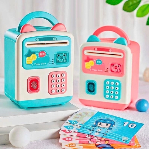 Két Sắt Đồ Chơi Tai Thỏ 2 Màu Xanh Hồng 9901 Cho Bé - Đồ Chơi XKIDS