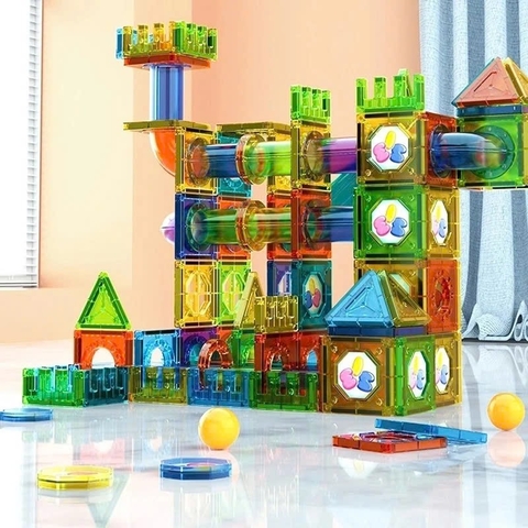 Nam Châm Kính 97pcs 9918B - Nam Châm Ánh Sáng Cho Bé
