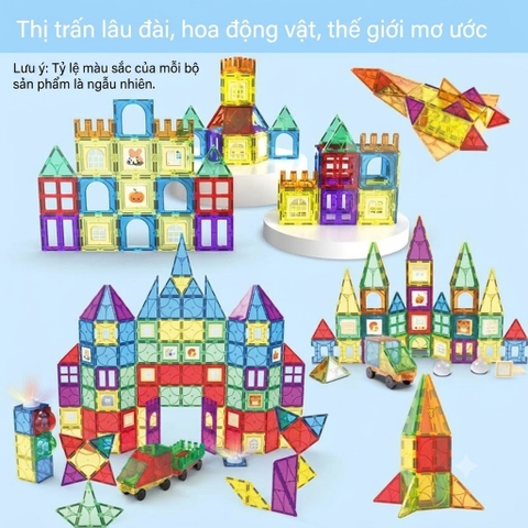 Bộ Xếp Hình Nam Châm Kính 97 Chi Tiết Cho Bé