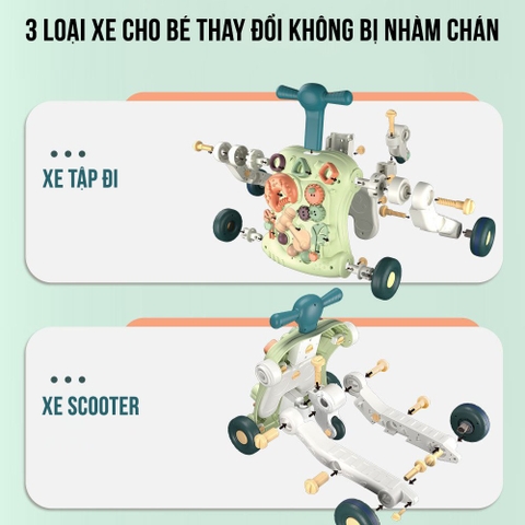 Xe Tập Đi Đa Năng 5 Trong 1 Cho Bé 9M+ – Bàn Chơi Tương Tác Phát Triển Kỹ Năng