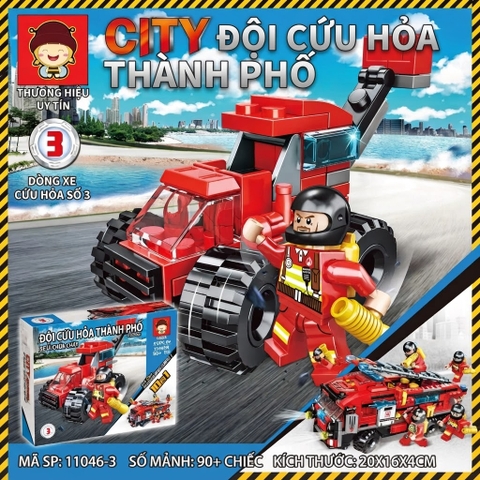 Bộ Lắp Ghép Đội Cứu Hỏa Thành Phố 11 Mẫu