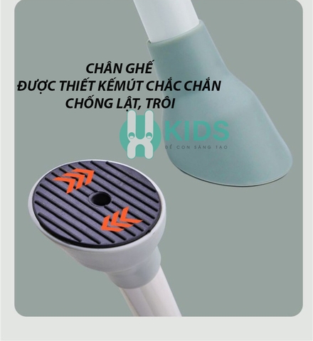 Ghế ăn dặm đa năng kích thước lớn, 2 chế độ chân, có thể gấp gọn, kèm túi đựng đồ tiện dụng cho bé từ 6 tháng