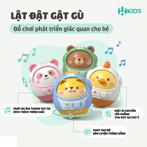 Lật Đật Gật Gù Có Nhạc Xoay 360 Độ Cho Bé