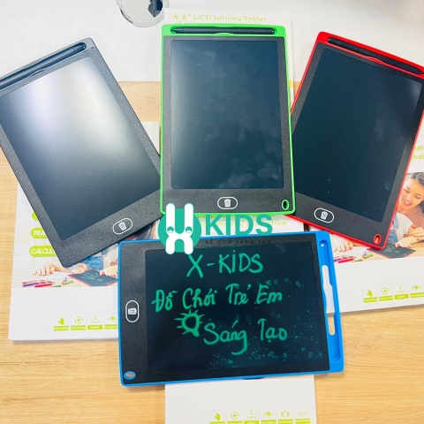 Đồ chơi bảng vẽ viết thông minh LCD tự xóa cỡ lớn cho bé học tập, vui chơi tự vẽ, viết kèm bút và sẵn pin