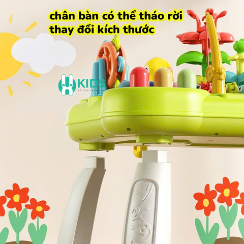 Bàn đồ chơi giáo dục sớm Montessori đa chức năng 6in1 cỡ lớn có câu cá, đập chuột giúp trẻ phát triển toàn diện kỹ năng