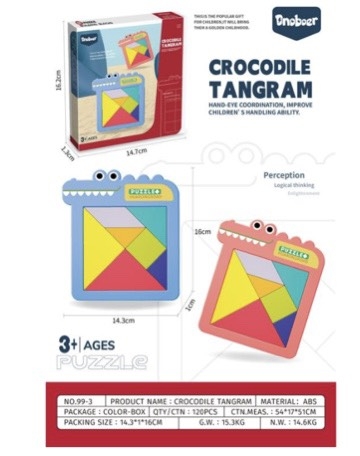 Đồ chơi bảng ghép hình trượt số Puzzle từ tính trí tuệ Sudoku phiên bản cá sấu giúp bé rèn luyện tư duy sáng tạo