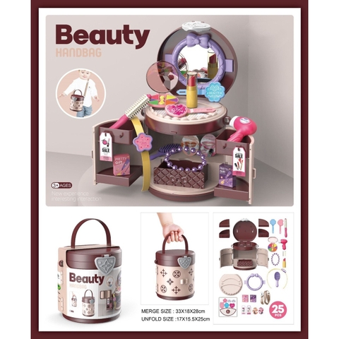 Hộp túi xách biến hình 2in1 đa năng thành đồ chơi nhà bếp nấu ăn, bác sĩ, trang điểm có quai đeo tiện lợi cho bé
