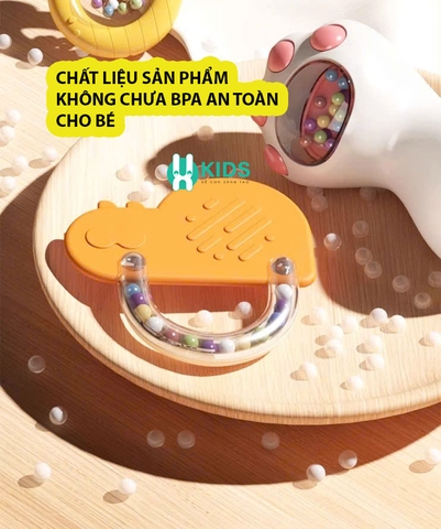 Bộ đồ chơi xúc xắc, gặm nướu mọc răng, lục lạc 10 món cao cấp kèm vali đựng có thể đun sôi tiệt trùng cho bé sơ sinh