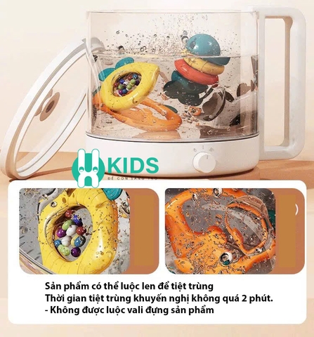 Bộ đồ chơi xúc xắc, gặm nướu mọc răng, lục lạc 10 món cao cấp kèm vali đựng có thể đun sôi tiệt trùng cho bé sơ sinh